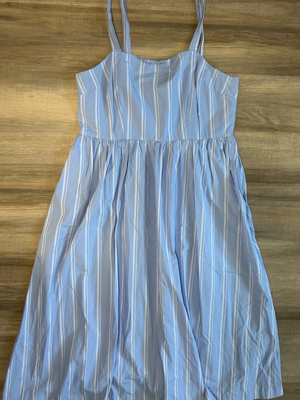a new day Light Blue and White Striped Maxi Sundress